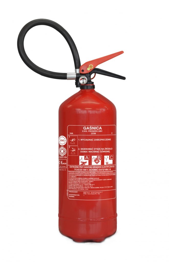 gaśnica proszkowa PS6-HJ 6 kg ABC