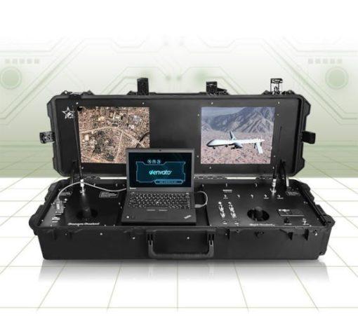 Pelican-Case-LCD-Screen-Monitor-VHF-UHF-Radio-UAV-Ground-Control-Station walizka kontrola drona