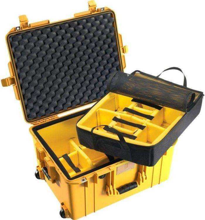 żółta walizka peli 1607 z organizerem